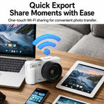 Videocamera digitale WD08 HD 5K con sensore CCD da 75 MP, Wi-Fi, autofocus e filtri bellezza.