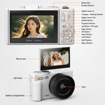 Videocamera digitale WD08 HD 5K con sensore CCD da 75 MP, Wi-Fi, autofocus e filtri bellezza.
