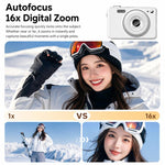 Videocamera digitale HD portatile C35 con filtro bellezza CCD per vlog, 64 megapixel.
