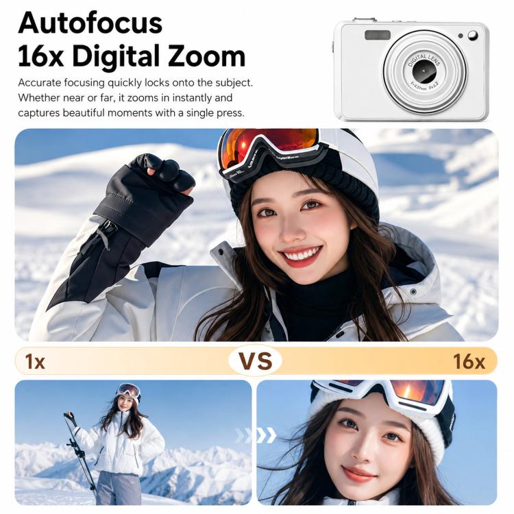 Videocamera digitale HD portatile C35 con filtro bellezza CCD per vlog, 64 megapixel.