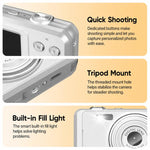 Videocamera digitale HD portatile C35 con filtro bellezza CCD per vlog, 64 megapixel.