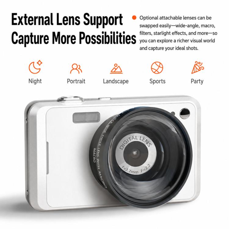 Videocamera digitale HD portatile C35 con filtro bellezza CCD per vlog, 64 megapixel.