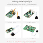 Fotocamera IMX378-190 da 12,3 MP con obiettivo fisheye, campo visivo di 190 gradi e otturatore rolling shutter per schede della serie Raspberry Pi., WAVESHARE 34709