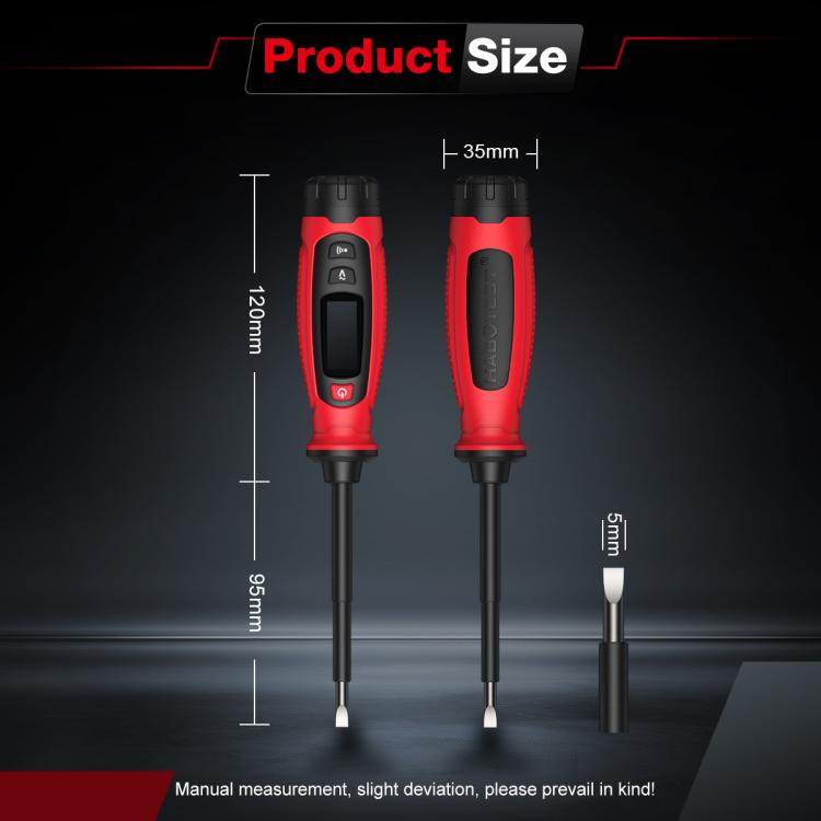 Tester di tensione digitale a forma di cacciavite, 3V-500V CA, rilevatore di tensione senza contatto a penna, HABOTEST  HT95B-PH1, HABOTEST  HT95B-SL5