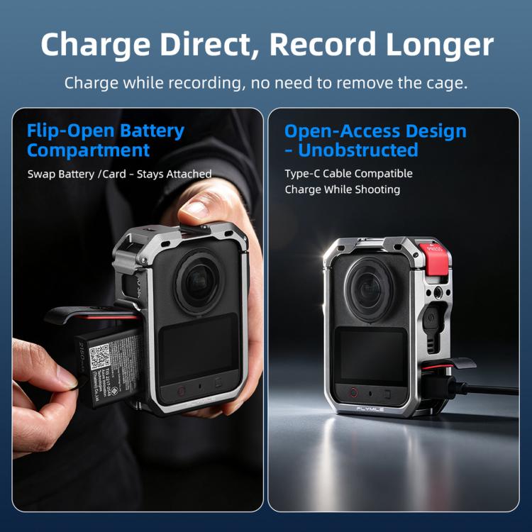Gabbia protettiva per obiettivo e cornice per fotocamera DJI Osmo 360 II Flymile
