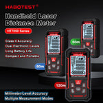 Misuratore di distanza laser con doppia livella elettronica, strumento di misurazione laser digitale ad alta precisione, HABOTEST HT7050-50M, HABOTEST HT7050-80M, HABOTEST HT7050-120M