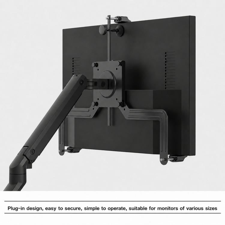 Supporto robotico universale A2 per monitor LCD, compatibile con accessori senza fori.