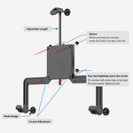 Supporto robotico universale A2 per monitor LCD, compatibile con accessori senza fori.