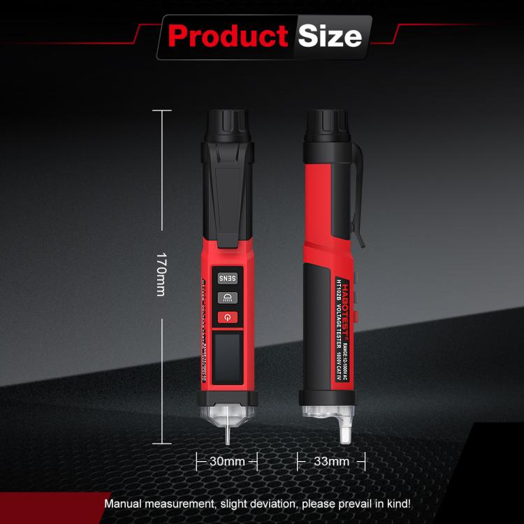 Penna tester di tensione digitale senza contatto HABOTEST 12V-1000V CA, rilevatore di tensione digitale, HT102B