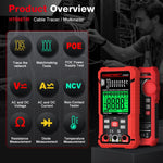 HABOTEST HT806TR Localizzatore di cavi di rete 2 in 1 e multimetro anti-interferenza