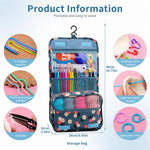 Kit per uncinetto 130 in 1 per principianti, set di uncinetti con filato in 12 colori e borsa portaoggetti da appendere., 130 In 1