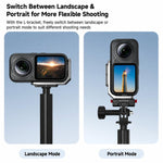 Adattatore per riprese orizzontali e verticali a sgancio rapido Flymile L-Plate per Insta360 X6.