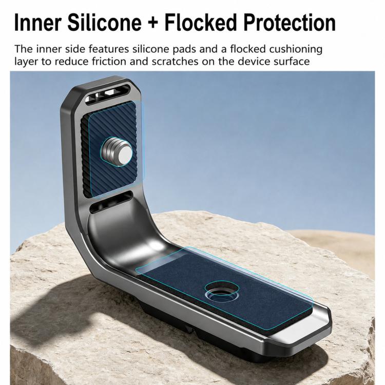 Adattatore per riprese orizzontali e verticali a sgancio rapido Flymile L-Plate per Insta360 X6.