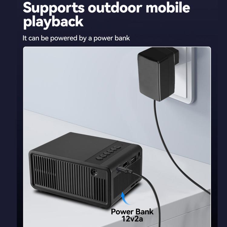 M4 Rotatable HD Mini Projector 1080P Portable Smart Projector, US Plug, UK Plug, AU Plug, EU Plug
