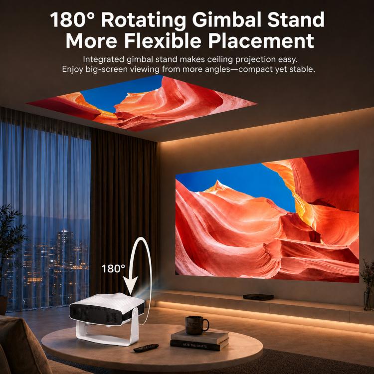 YM05 1080P Home Auto Focus Projector HD 4K Supported Projector, US Plug, EU Plug, UK Plug, AU Plug