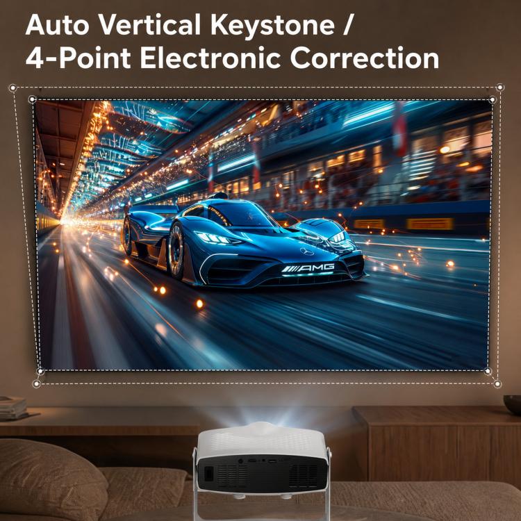 YM05 1080P Home Auto Focus Projector HD 4K Supported Projector, US Plug, EU Plug, UK Plug, AU Plug