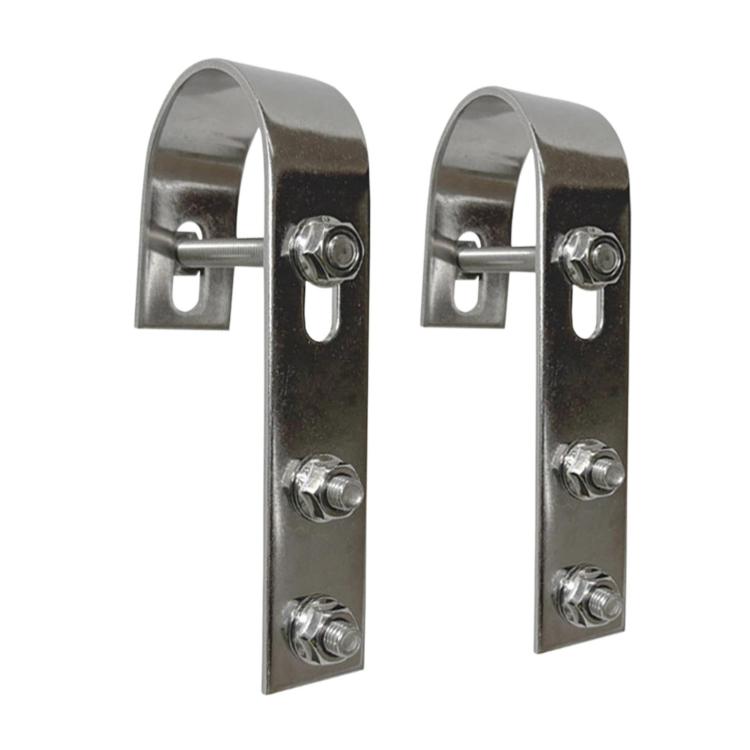 2 PCS/Pack Stainless Steel Solar Panel Bracket Household Photovoltaic Panel Balcony Hook, 15.2cm
