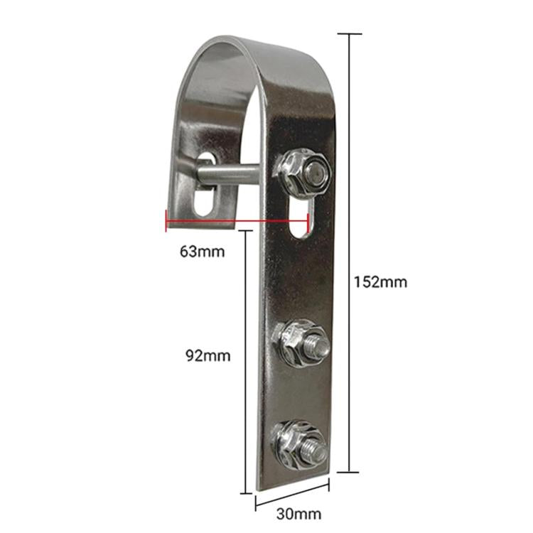 2 PCS/Pack Stainless Steel Solar Panel Bracket Household Photovoltaic Panel Balcony Hook, 15.2cm