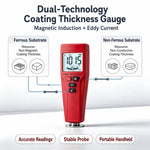 Digital Coating Thickness Gauge Fe & NFe Auto-Detect Paint Depth Meter 0-1500 Um / 0-59 Mil