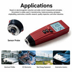 Digital Coating Thickness Gauge Fe & NFe Auto-Detect Paint Depth Meter 0-1500 Um / 0-59 Mil