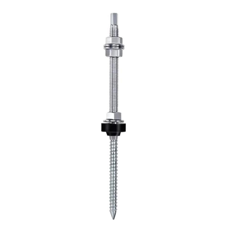 Stainless Steel Double-End Screw Solar PV Bracket Accessory, Double-End Screw