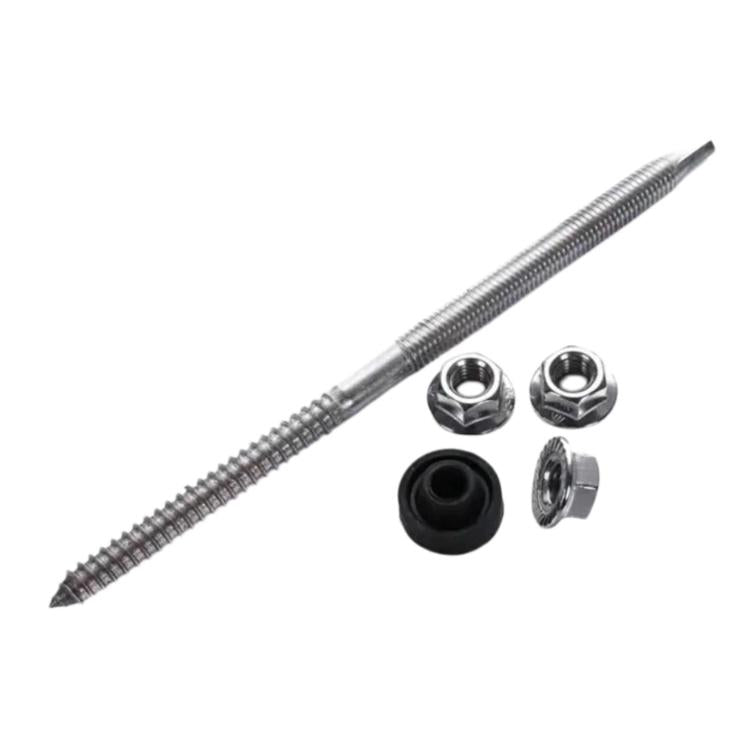 Stainless Steel Double-End Screw Solar PV Bracket Accessory, Double-End Screw