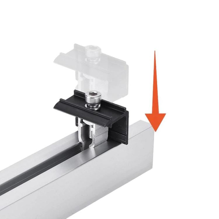 Morsetto centrale in lega di alluminio per pannello solare, morsetto terminale per pannello fotovoltaico, Mid Clamp