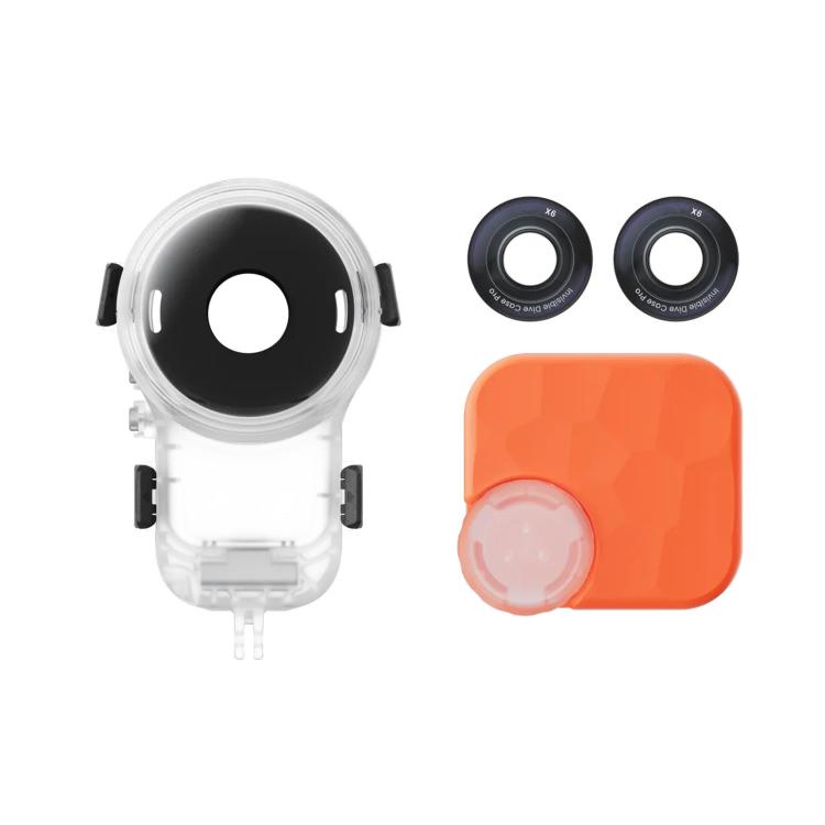 Per Insta360 X6 Custodia subacquea professionale completamente invisibile, impermeabile fino a 60 metri, 60m Diving Housing