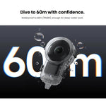 Per Insta360 X6 Custodia subacquea professionale completamente invisibile, impermeabile fino a 60 metri, 60m Diving Housing