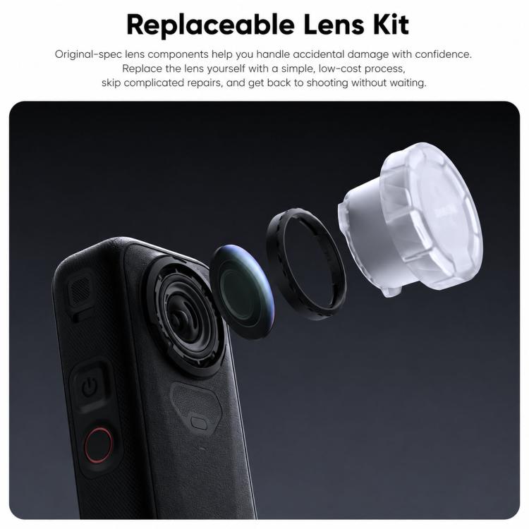 Kit di obiettivi intercambiabili originali per Insta360 X6, Single Lens