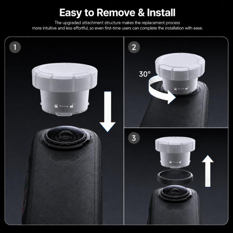 Kit di obiettivi intercambiabili originali per Insta360 X6, Single Lens