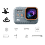 SC002 Pro 5K 2-inch Screen Action Camera IP68 Waterproof Camera, Standard Edition, Standard Edition + 32GB, Cycling Combo + 32GB, Vlog Combo + 32GB, Fishing Combo + 32GB, Ultimate Combo + 32GB