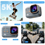 SC002 Pro 5K 2-inch Screen Action Camera IP68 Waterproof Camera, Standard Edition, Standard Edition + 32GB, Cycling Combo + 32GB, Vlog Combo + 32GB, Fishing Combo + 32GB, Ultimate Combo + 32GB