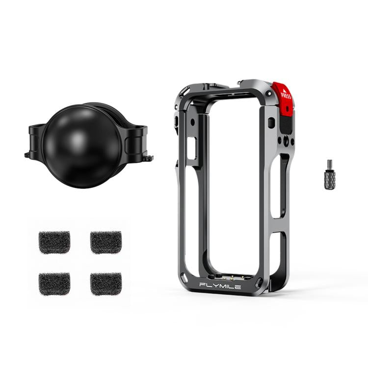 Per Insta360 X6 Custodia protettiva a gabbia per conigli con chiusura a scatto, telaio antiurto