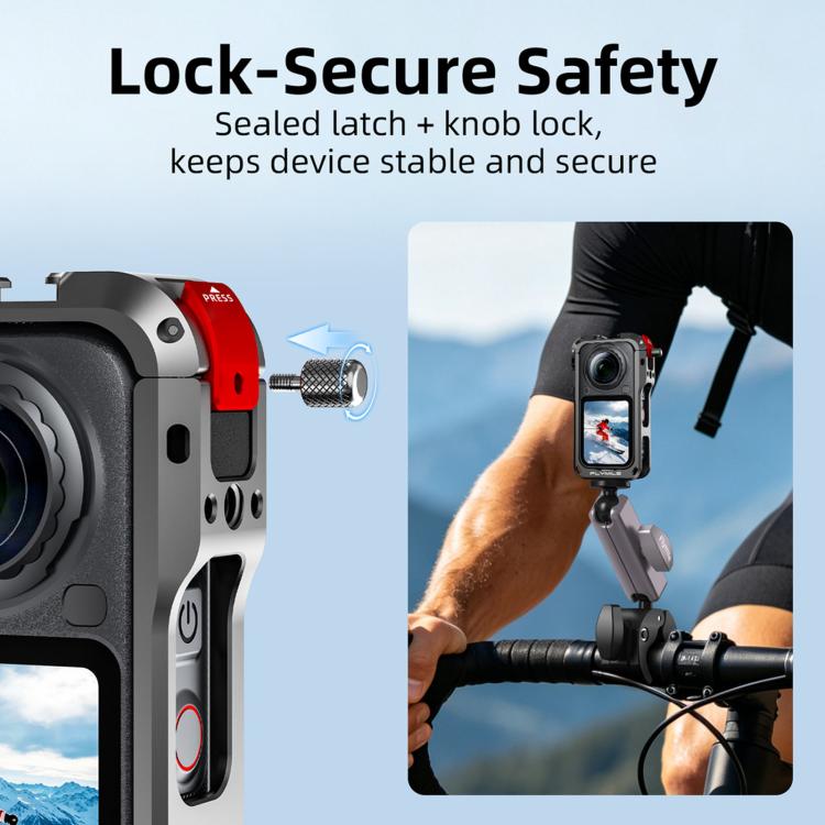 Per Insta360 X6 Custodia protettiva a gabbia per conigli con chiusura a scatto, telaio antiurto