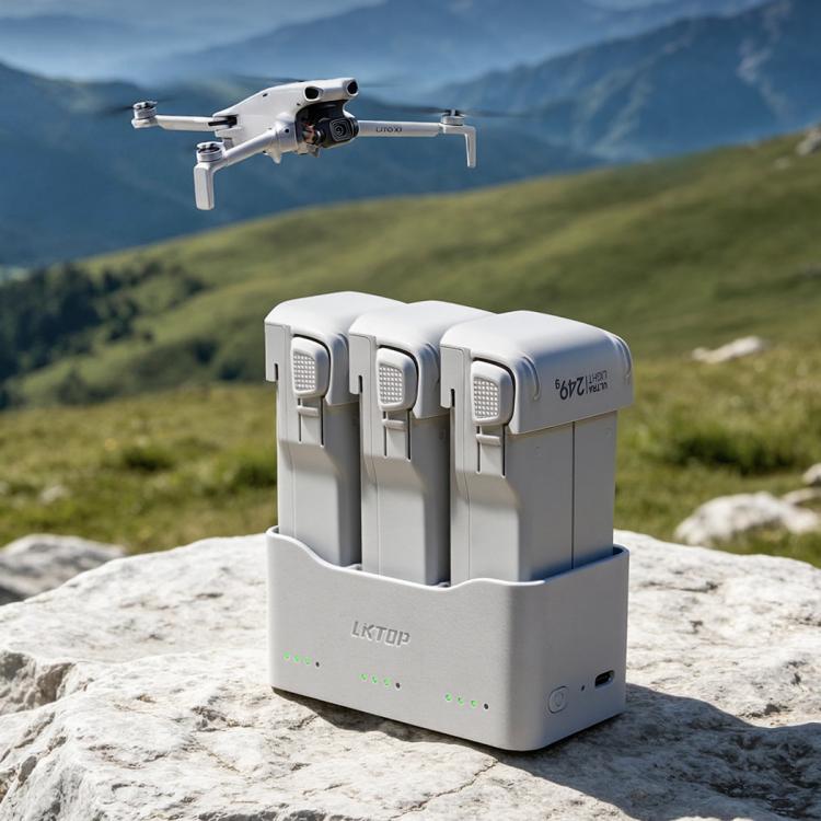 Per batterie per droni DJI serie Lito, hub di ricarica bidirezionale LKTOP da 65 W a 3 canali.