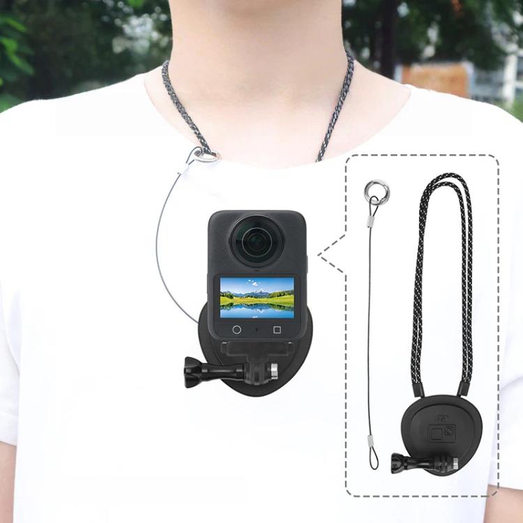 Supporto magnetico da collo CQT per action camera, a mani libere, POV, con sgancio rapido e cordino., Single Bracket, With Adapter Set