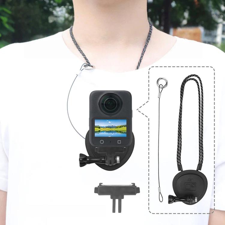 Supporto magnetico da collo CQT per action camera, a mani libere, POV, con sgancio rapido e cordino., Single Bracket, With Adapter Set