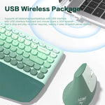 Mofii BOMI Ergonomic Wireless Keyboard and Mouse Split Wave Keyboard With Wrist Rest & Vertical Mouse