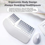 Mofii BOMI Ergonomic Wireless Keyboard and Mouse Split Wave Keyboard With Wrist Rest & Vertical Mouse