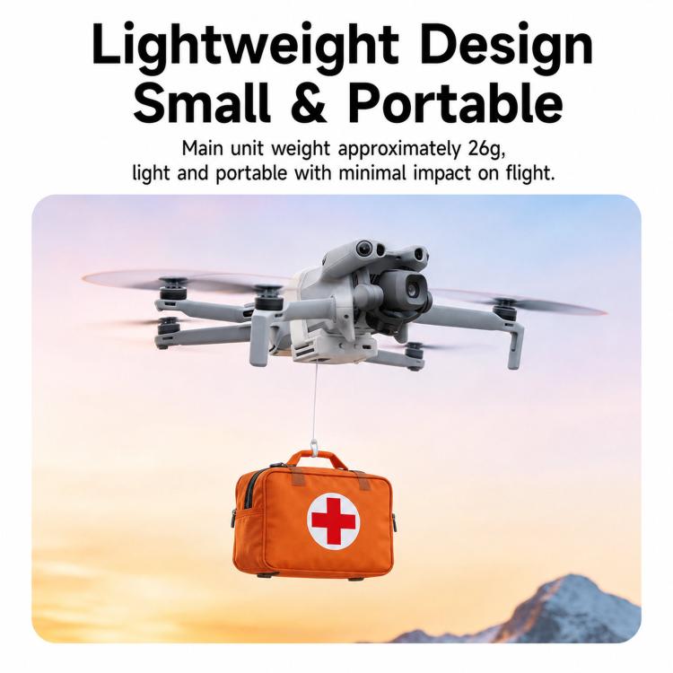 Sistema di rilascio del carico utile per droni LKTOP PT-1 con sensore di luce e airdrop per DJI Mini 5 Pro / Serie Air 3 / Serie Mavic