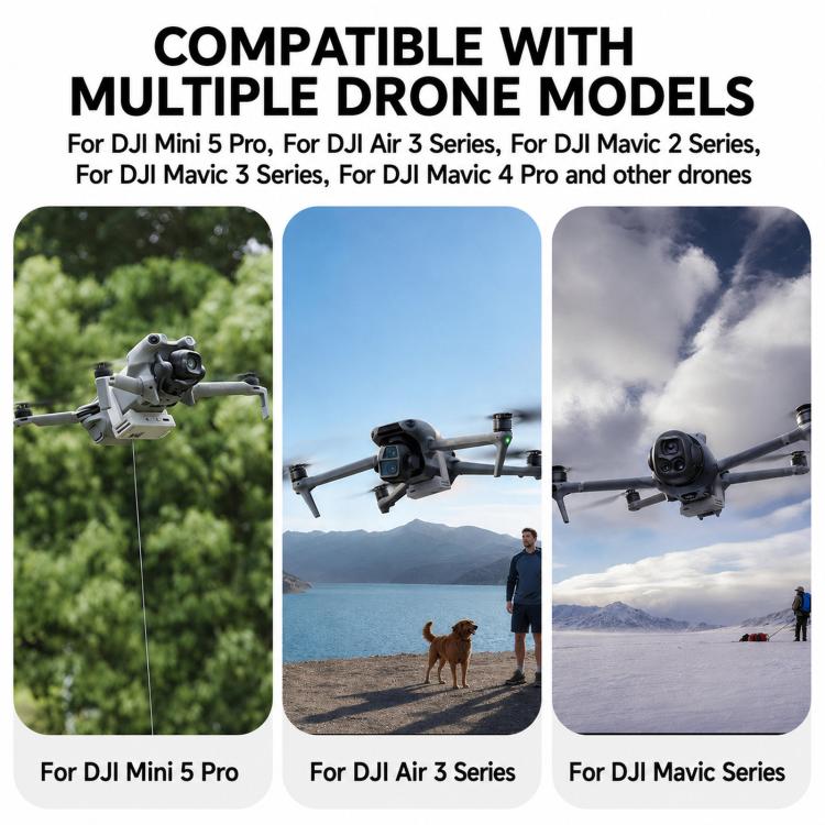 Sistema di rilascio del carico utile per droni LKTOP PT-1 con sensore di luce e airdrop per DJI Mini 5 Pro / Serie Air 3 / Serie Mavic