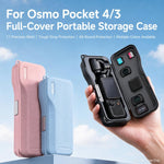 Custodia rigida protettiva LKTOP per DJI Osmo Pocket 4/3 con cinturino da polso., Short Black, Short Pink, Short Grey, Short Blue, Long Black, Long Pink, Long Grey, Long Blue