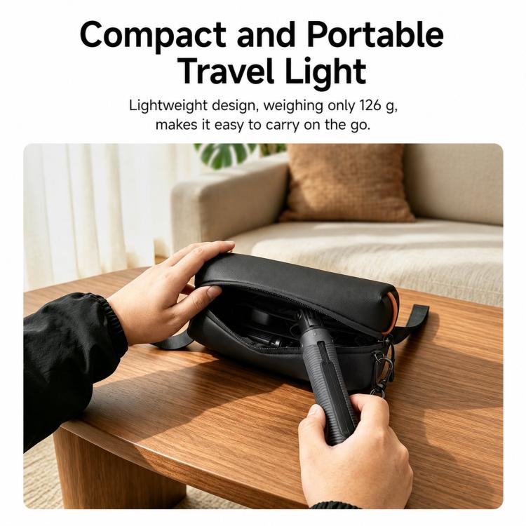 LKTOP Action Camera Treppiede Selfie Stick estensibile da 17,5 a 50 cm con impugnatura ergonomica e doppio adattatore 2 in 1.