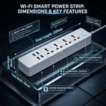 For Tuya Smart Power Strip, Wireless Control Switch Mobile Remote Timing Voice Home Individual Controlled Outlets, EU Plug, EU Plug Universal Socket, UK Plug Universal Socket, US Plug Universal Socket, AU Plug Universal Socket