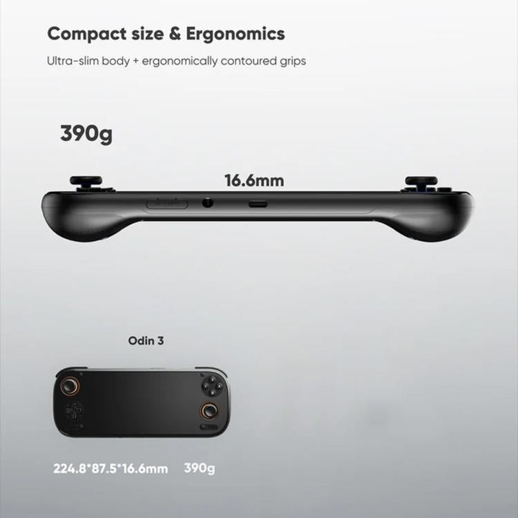 Console portatile AYN ODIN3 con schermo da 6 pollici e joystick a effetto Hall a 120 Hz., 12GB+256GB, 16GB+512GB