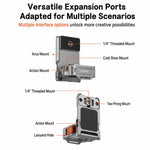 Per DJI Osmo Pocket 4 / 3 LKTOP Supporto di espansione magnetico Gabbia in alluminio a sgancio rapido con slitta a caldo e Arca Swiss, AC-013