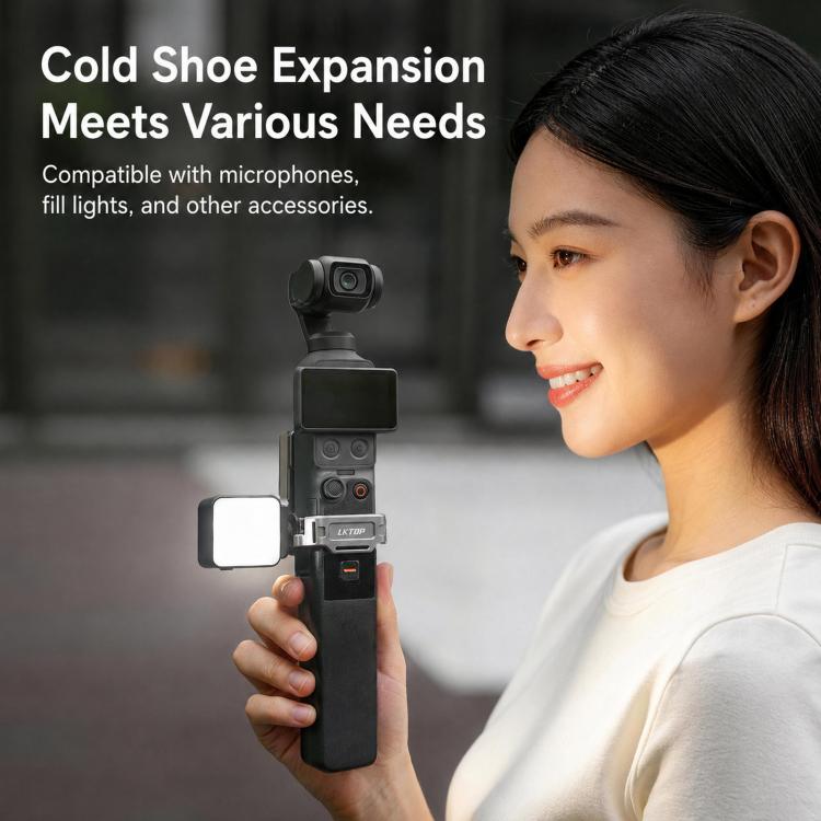 Per DJI Osmo Pocket 4 / 3 LKTOP Supporto di espansione magnetico Gabbia in alluminio a sgancio rapido con slitta a caldo e Arca Swiss, AC-013