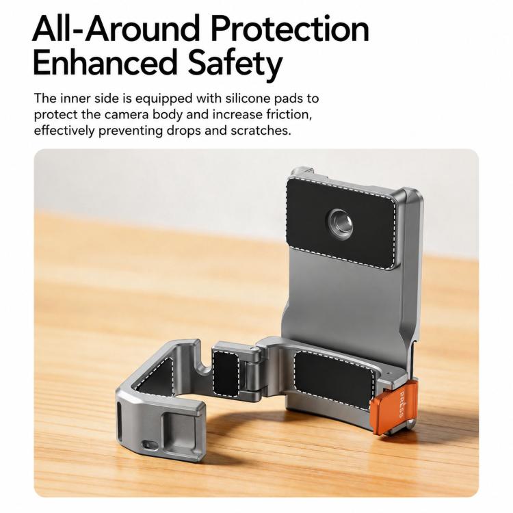 Per DJI Osmo Pocket 4 / 3 LKTOP Supporto di espansione magnetico Gabbia in alluminio a sgancio rapido con slitta a caldo e Arca Swiss, AC-013