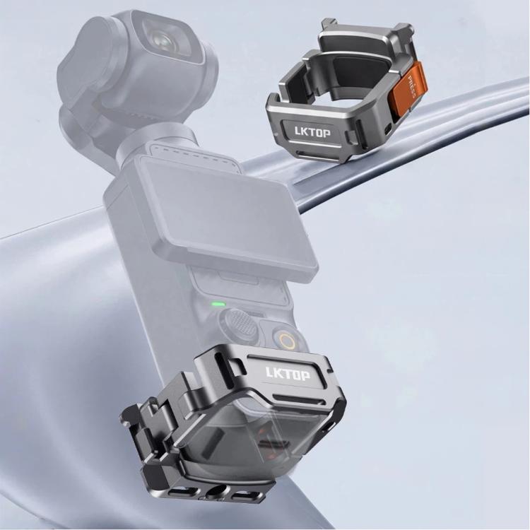 Per DJI Osmo Pocket 4 / 3 Telaio di espansione a sgancio rapido LKTOP Gabbia in alluminio con slitta a caldo e Arca Swiss, AC-012